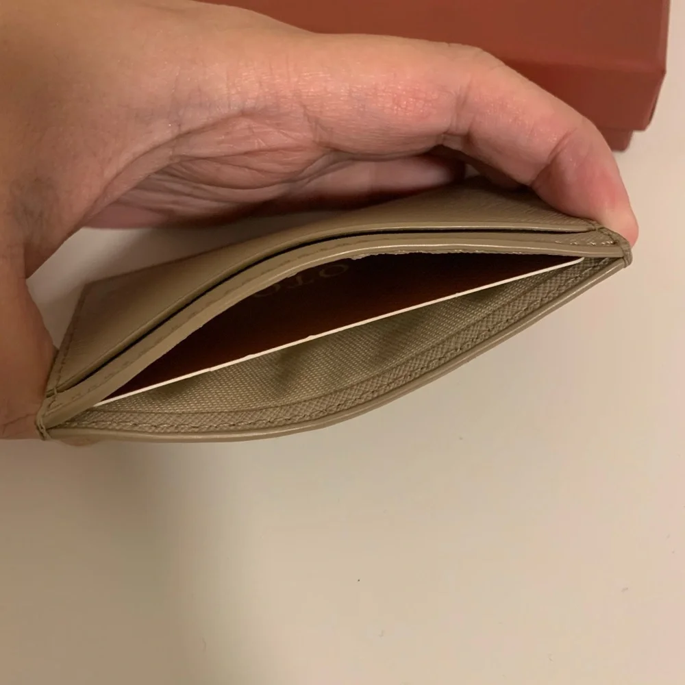 Oroton - 3 Card Sleeve Pouch in Fawn - Picture 8 of 11